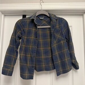 Primark Boys Navy Blue Flannel Button Down Shirt Size 8-9 Years